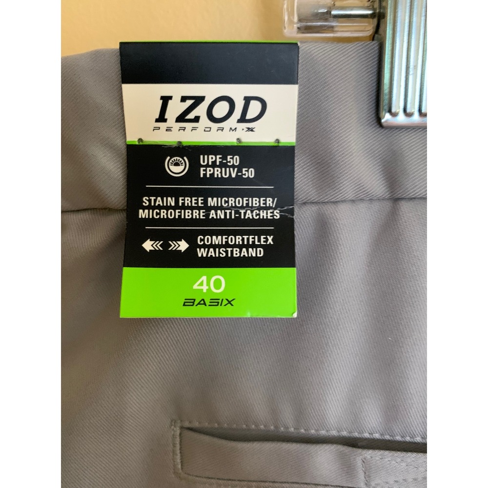 IZOD Golf Shorts ComfortFlex Waistband UPF 50 Sun Control‎ Basix 40 nwt - Picture 6 of 8